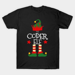 Coder Elf Matching Family Group Christmas Party Pajamas T-Shirt